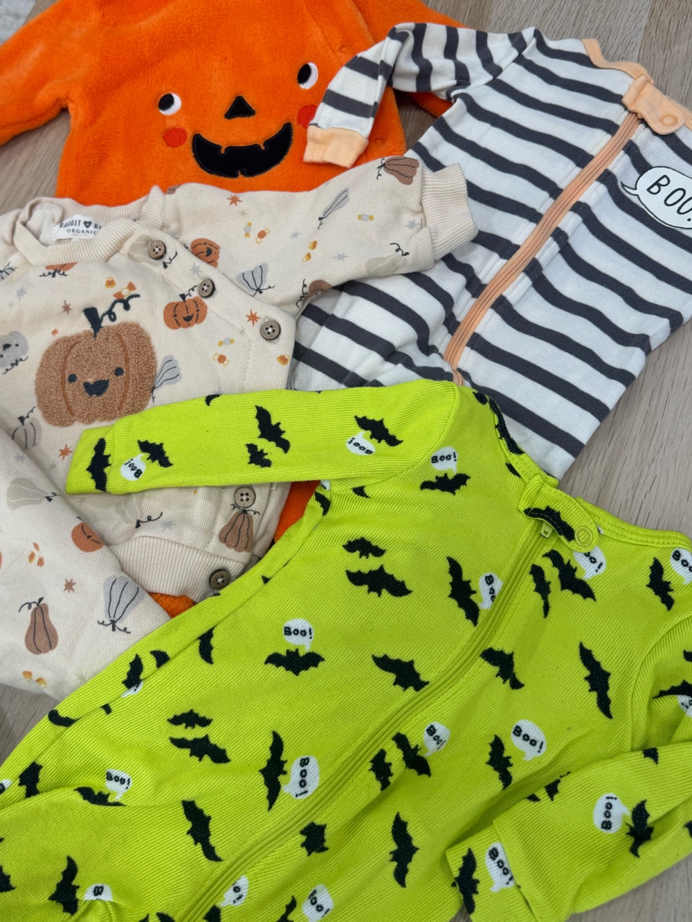 Baby Halloween Clothing Bundle Sleepers Sets Pumpkin